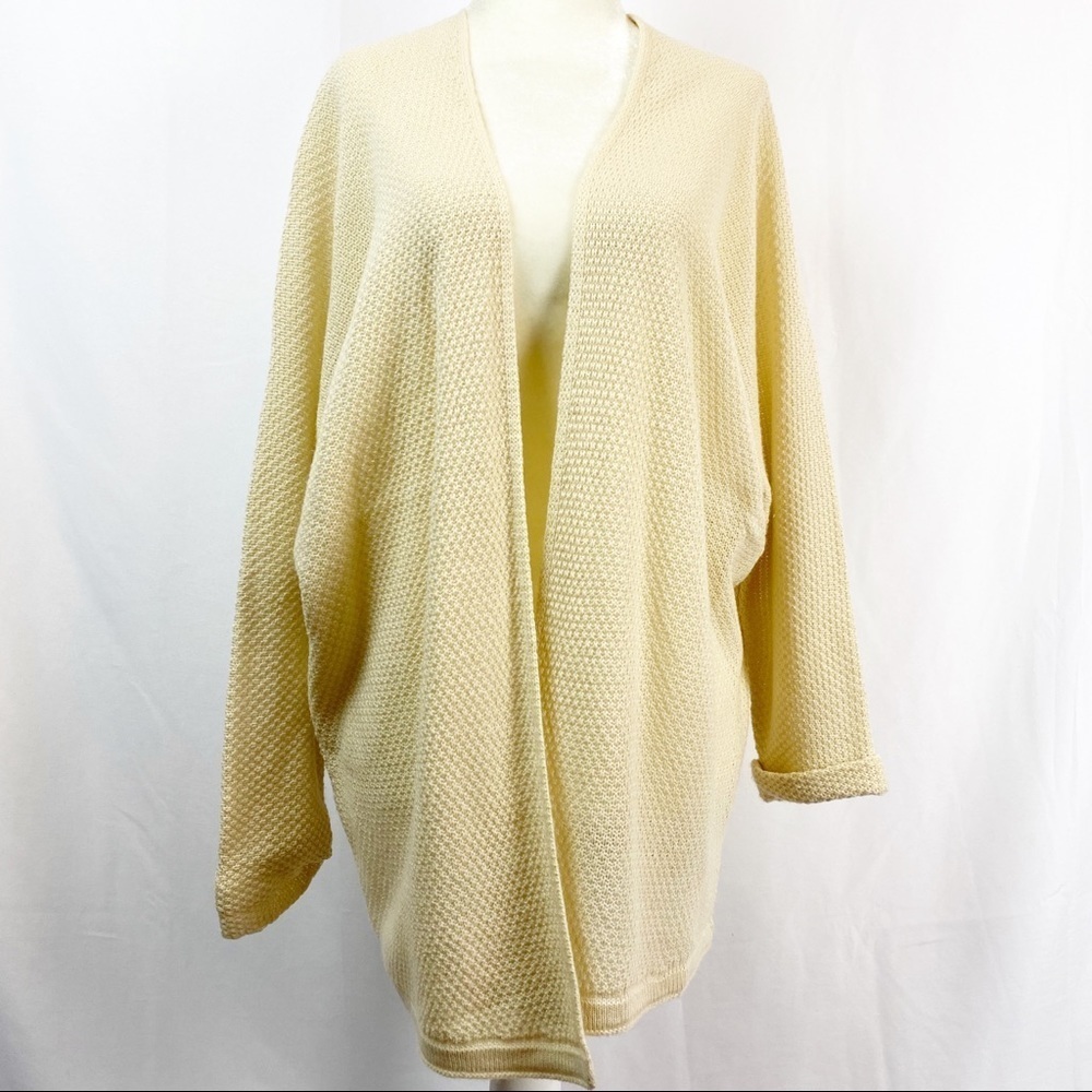 Hoity Toity Women Creme Cardigan Open Front